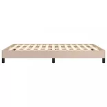 cappuccino színű műbőr ágykeret 140 x 190 cm