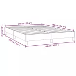 cappuccino színű műbőr ágykeret 140 x 190 cm