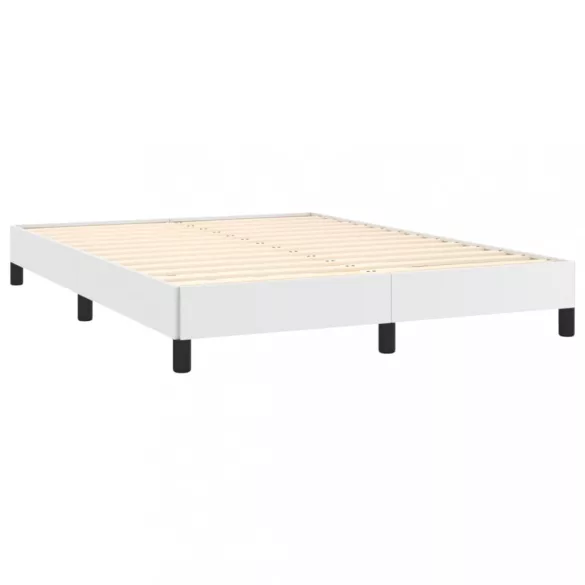 fehér műbőr ágykeret 140x200 cm