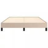 cappuccino színű műbőr ágykeret 140 x 200 cm