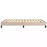 cappuccino színű műbőr ágykeret 140 x 200 cm