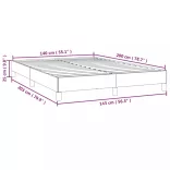 cappuccino színű műbőr ágykeret 140 x 200 cm