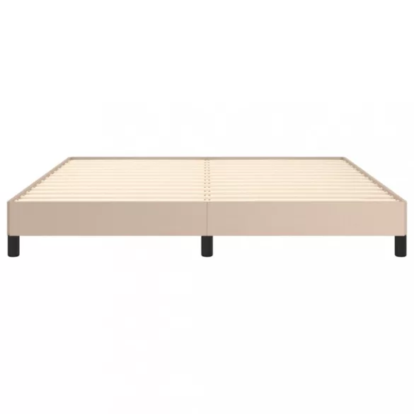 cappuccino színű műbőr ágykeret 160x200 cm