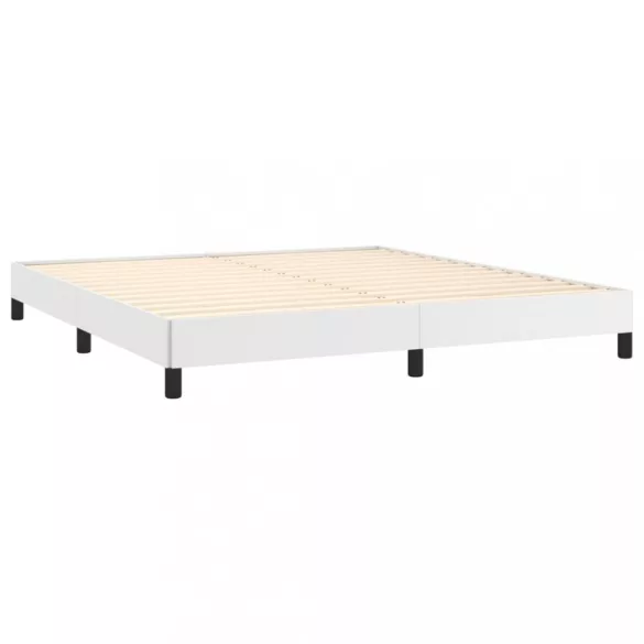 fehér műbőr ágykeret 180x200 cm