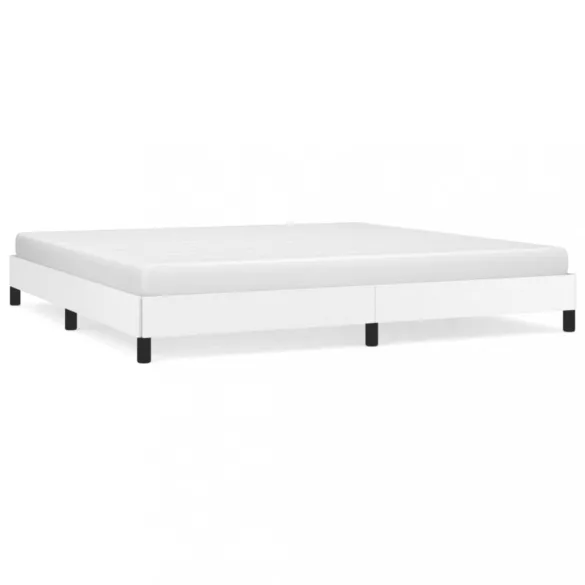 fehér műbőr ágykeret 200x200 cm