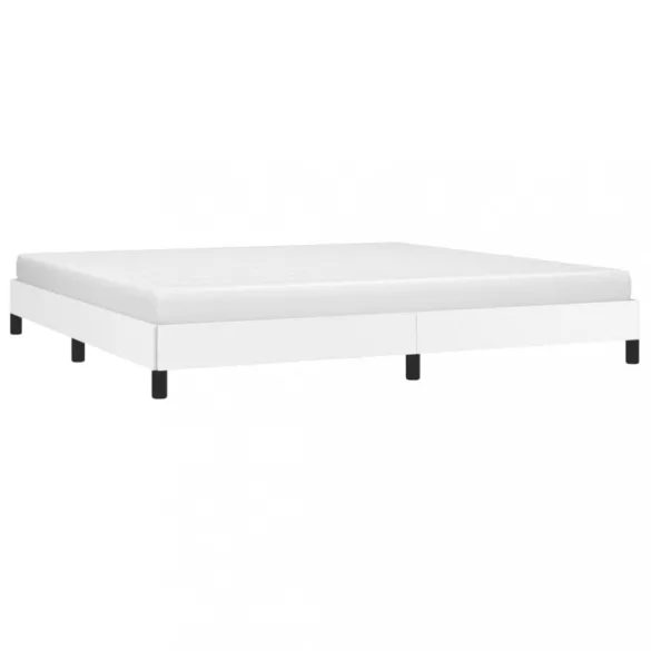 fehér műbőr ágykeret 200x200 cm