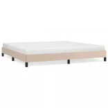 cappuccino színű műbőr ágykeret 200x200 cm