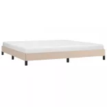 cappuccino színű műbőr ágykeret 200x200 cm