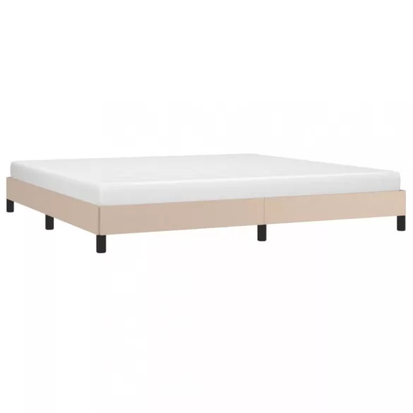 cappuccino színű műbőr ágykeret 200x200 cm