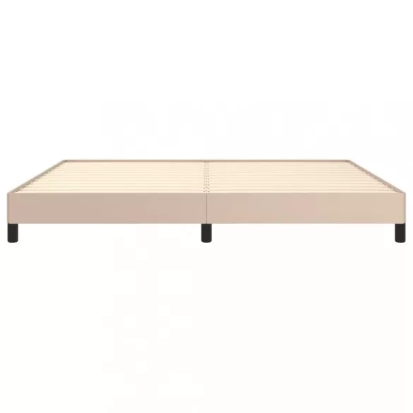 cappuccino színű műbőr ágykeret 200x200 cm