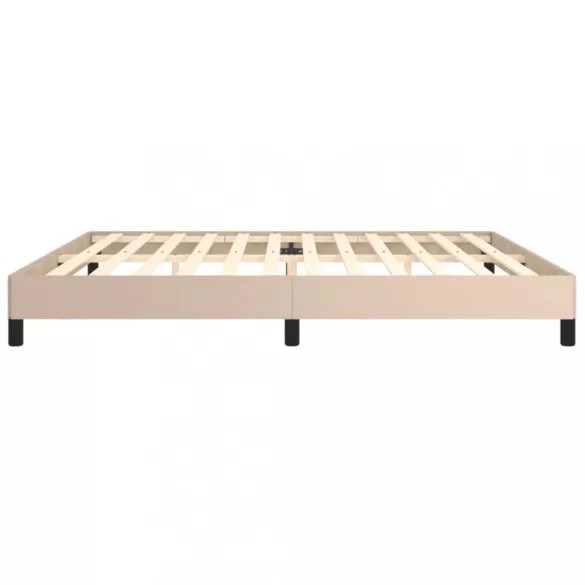 cappuccino színű műbőr ágykeret 200x200 cm