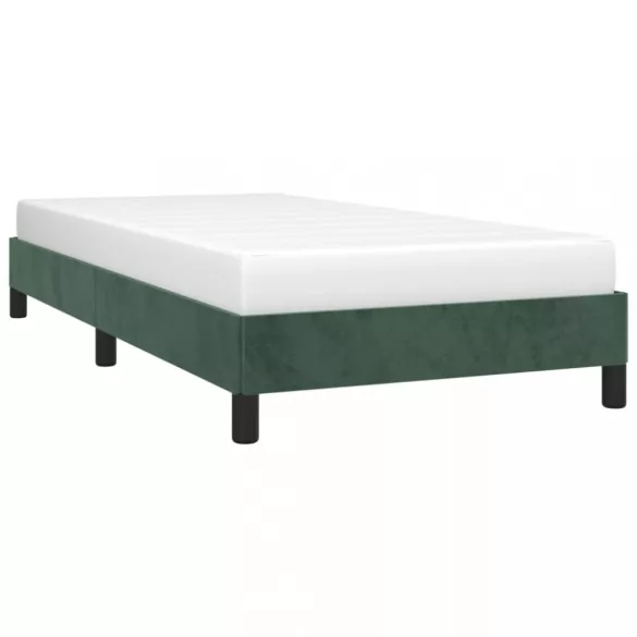sötétzöld bársony ágykeret matrac nélkül 80 x 200 cm