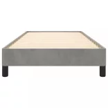 világosszürke bársony ágykeret matrac nélkül 90x200 cm