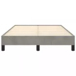 világosszürke bársony ágykeret matrac nélkül 120x200 cm