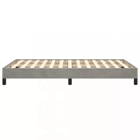világosszürke bársony ágykeret matrac nélkül 120x200 cm
