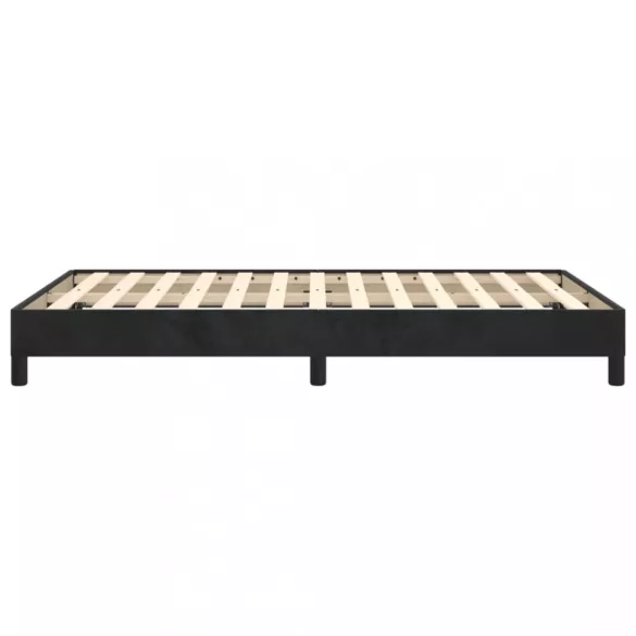 fekete bársony ágykeret matrac nélkül 120x200 cm