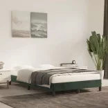 sötétzöld bársony ágykeret matrac nélkül 120 x 200 cm