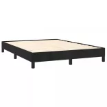 fekete bársony ágykeret matrac nélkül 140 x 190 cm