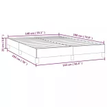 fekete bársony ágykeret matrac nélkül 140 x 190 cm