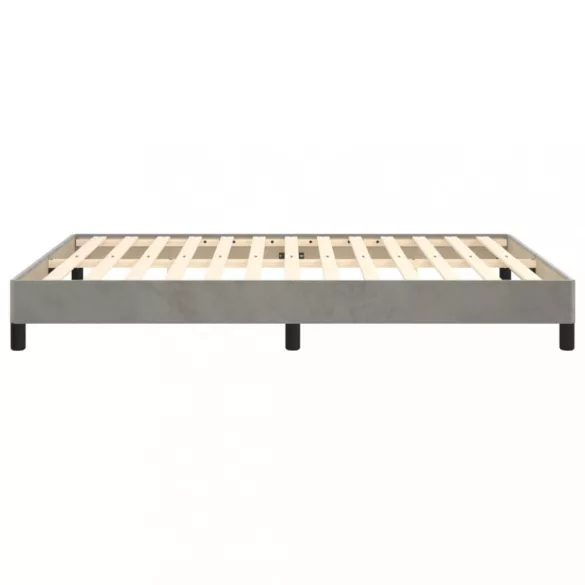 világosszürke bársony ágykeret matrac nélkül 140x200 cm
