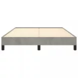 világosszürke bársony ágykeret matrac nélkül 140x200 cm