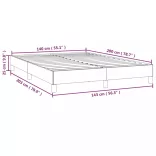 világosszürke bársony ágykeret matrac nélkül 140x200 cm