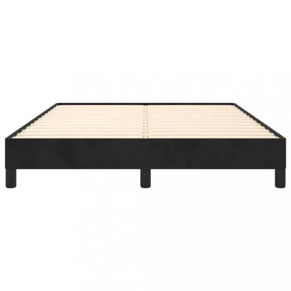 fekete bársony ágykeret matrac nélkül 140x200 cm