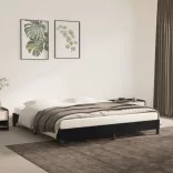 fekete bársony ágykeret matrac nélkül 160 x 200 cm