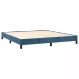 sötétkék bársony ágykeret matrac nélkül 160x200 cm