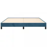 sötétkék bársony ágykeret matrac nélkül 160x200 cm