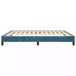 sötétkék bársony ágykeret matrac nélkül 160x200 cm