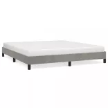 világosszürke bársony ágykeret matrac nélkül 180 x 200 cm