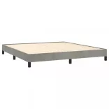 világosszürke bársony ágykeret matrac nélkül 180 x 200 cm