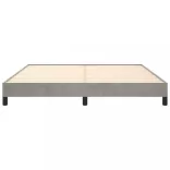 világosszürke bársony ágykeret matrac nélkül 180 x 200 cm