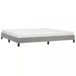 világosszürke bársony ágykeret matrac nélkül 200 x 200 cm