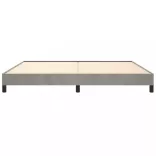 világosszürke bársony ágykeret matrac nélkül 200 x 200 cm