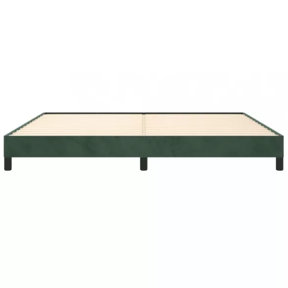 sötétzöld bársony ágykeret matrac nélkül 200x200 cm