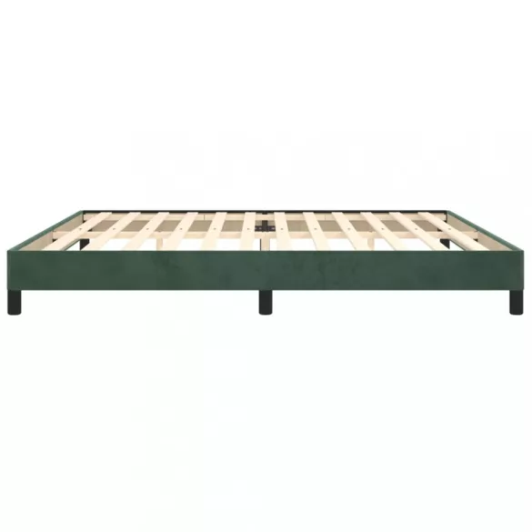 sötétzöld bársony ágykeret matrac nélkül 200x200 cm