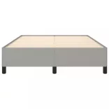 világosszürke szövet ágykeret matrac nélkül 140 x 190 cm