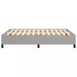 világosszürke szövet ágykeret matrac nélkül 140 x 190 cm