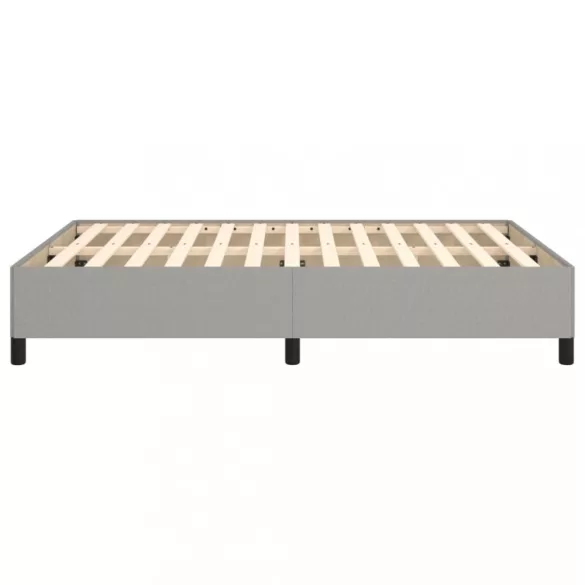 világosszürke szövet ágykeret matrac nélkül 140 x 190 cm