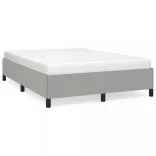 világosszürke szövet ágykeret matrac nélkül 140x200 cm