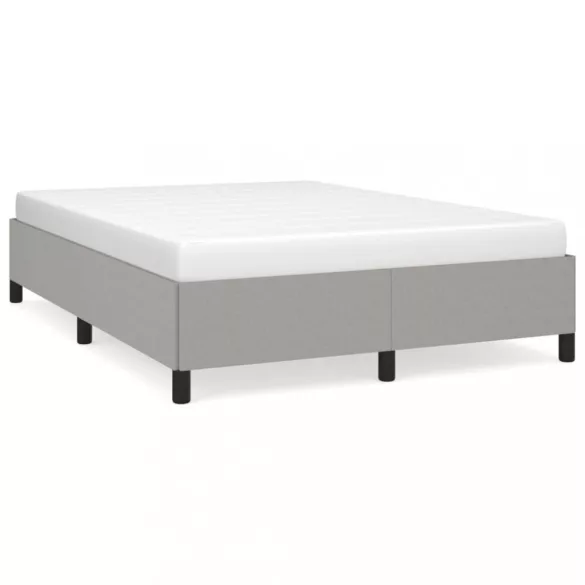 világosszürke szövet ágykeret matrac nélkül 140x200 cm