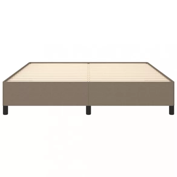 tópszínű szövet ágykeret matrac nélkül 160 x 200 cm