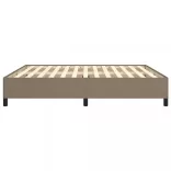 tópszínű szövet ágykeret matrac nélkül 160 x 200 cm