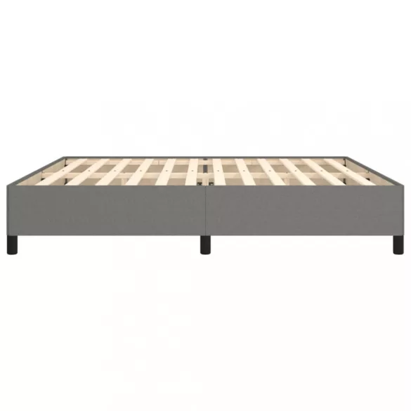 sötétszürke szövet ágykeret matrac nélkül 200 x 200 cm