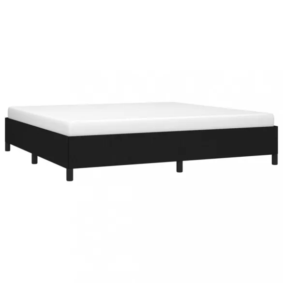 fekete szövet ágykeret matrac nélkül 200 x 200 cm