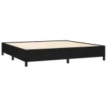 fekete szövet ágykeret matrac nélkül 200 x 200 cm