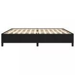 fekete szövet ágykeret matrac nélkül 200 x 200 cm