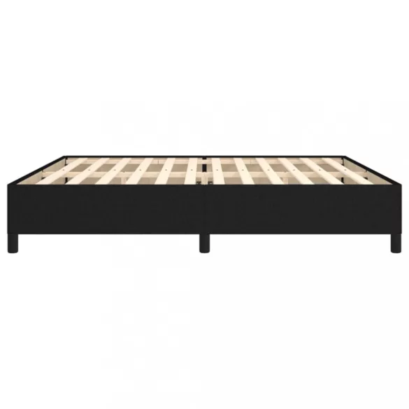fekete szövet ágykeret matrac nélkül 200 x 200 cm